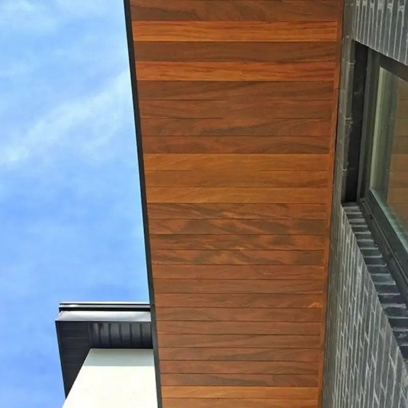 Wood Pattern Soild Plain Aluminum Soffit Panel for USA