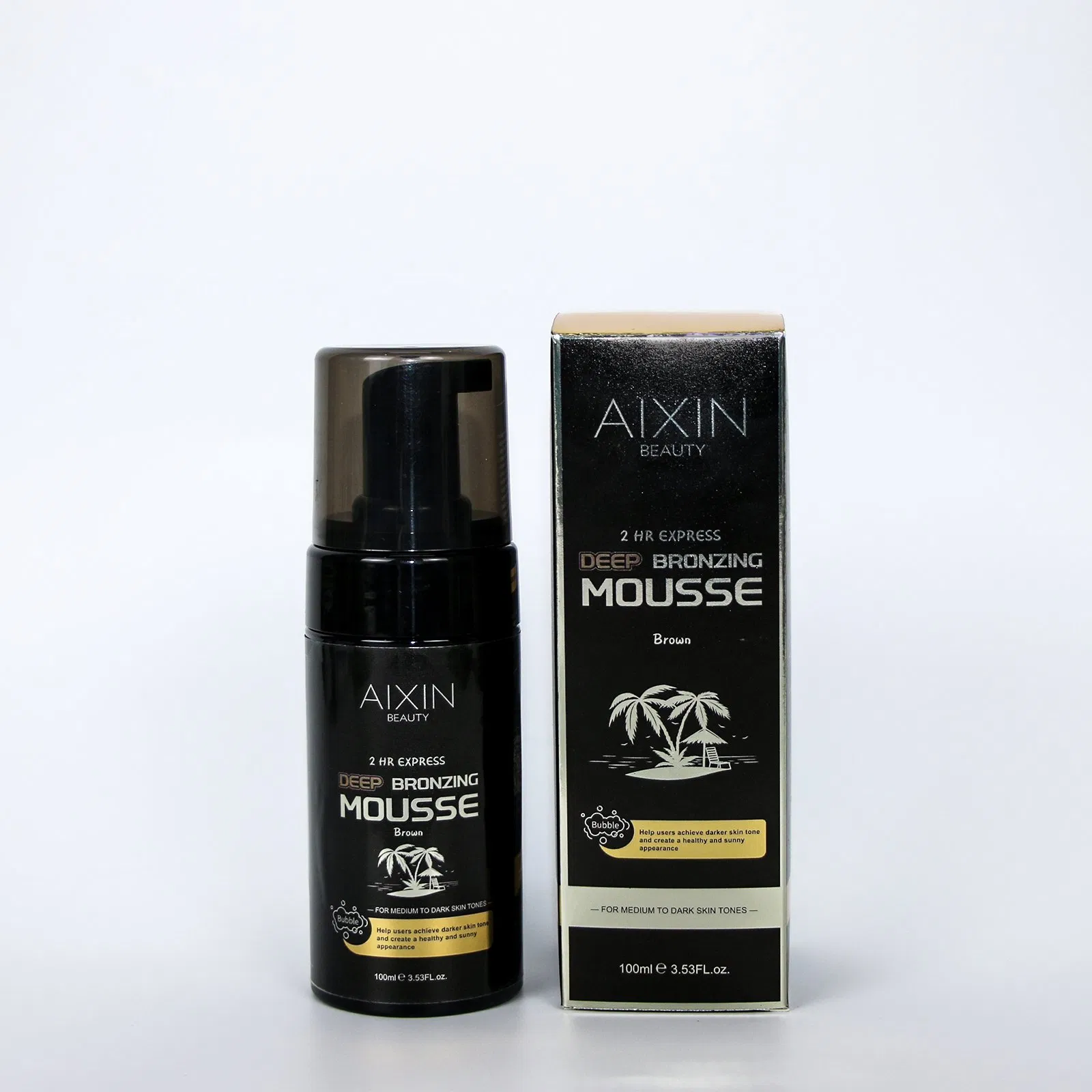 Beauty Cosmetics Premium Natural Self Tanning Mousse Dark Brown Tanning Mousse