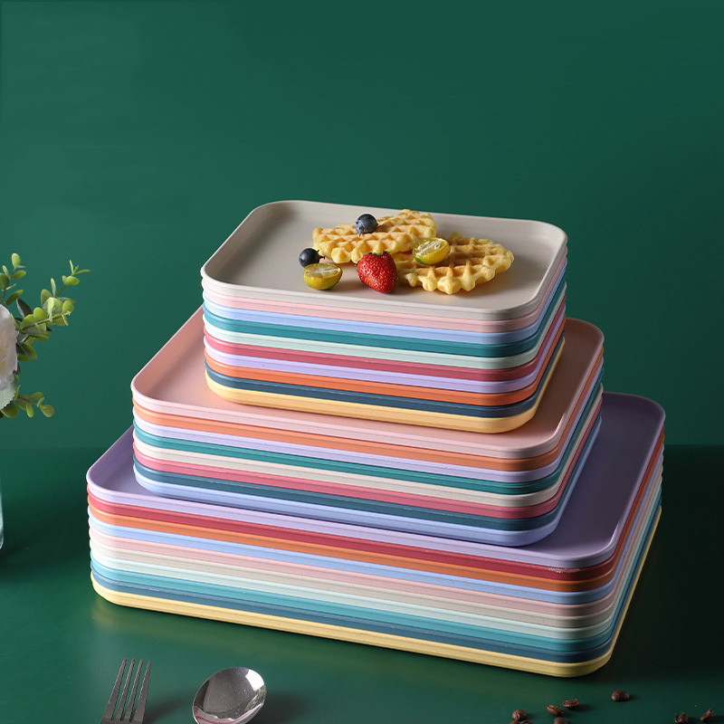 Nordic Food Tray Multi-Functional Plastic Serving Tray for Coffee Table Kitchen Party Hotel