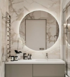 LED Mirror Wall Mounted Hanging Piece - 4mm Thickness, 3000K Gentle Light
