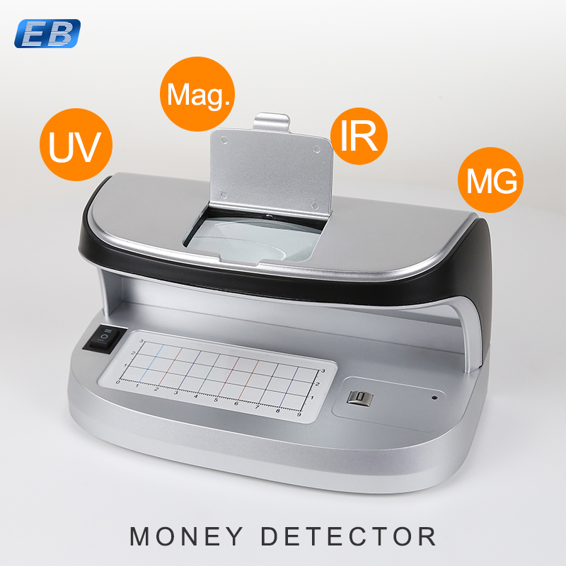 DC-11 Portable UV LED Money Detector with Magnetic Sensor for Bills Passports Credit Cards Rechargeable Battery Watermark Verification