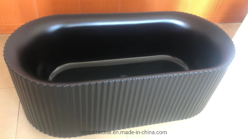 Белая/черная акриловая ванна на ножках для дома