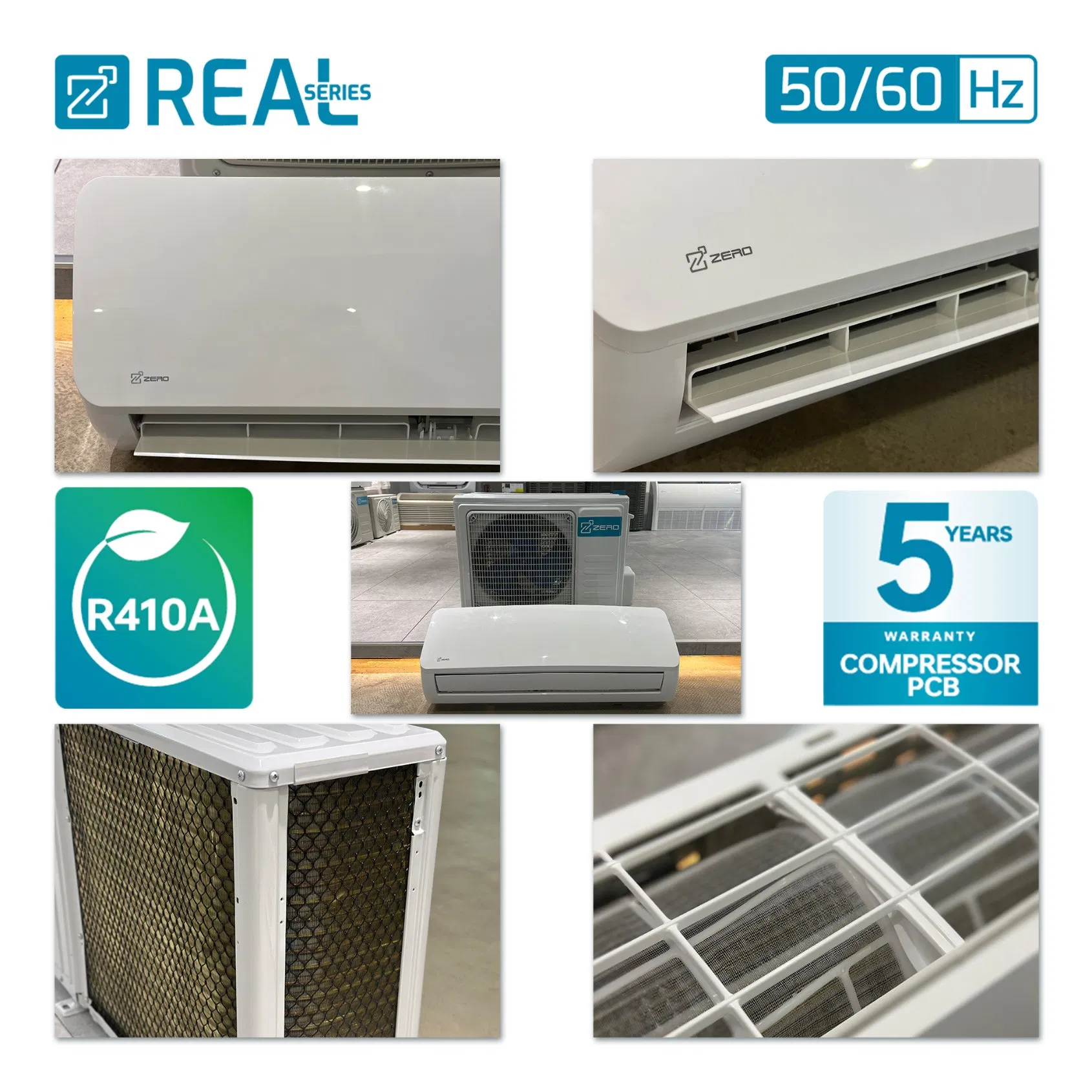 Кондиционер ZERO 9000-24000 BTU, настенный, охлаждение