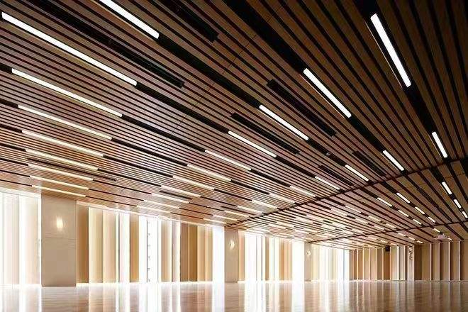 Acoustic Wood Wall Panel MDF Jintailong Wood Slatted Wall Acoustic Felt Panels