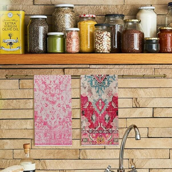 Ultra Soft 100% Cotton Kitchen Dish Towels - Quick Drying Rags