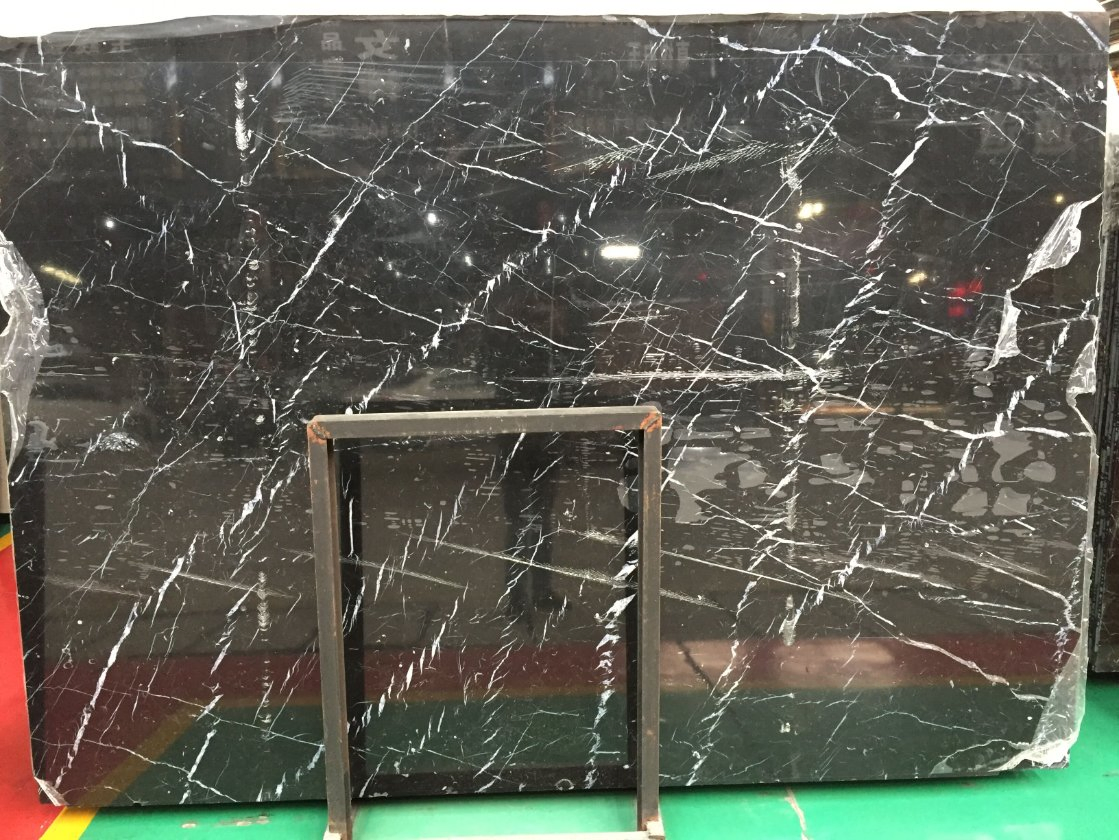 Nero Marquina Black Marble for Stair Wall Bathroom Tile