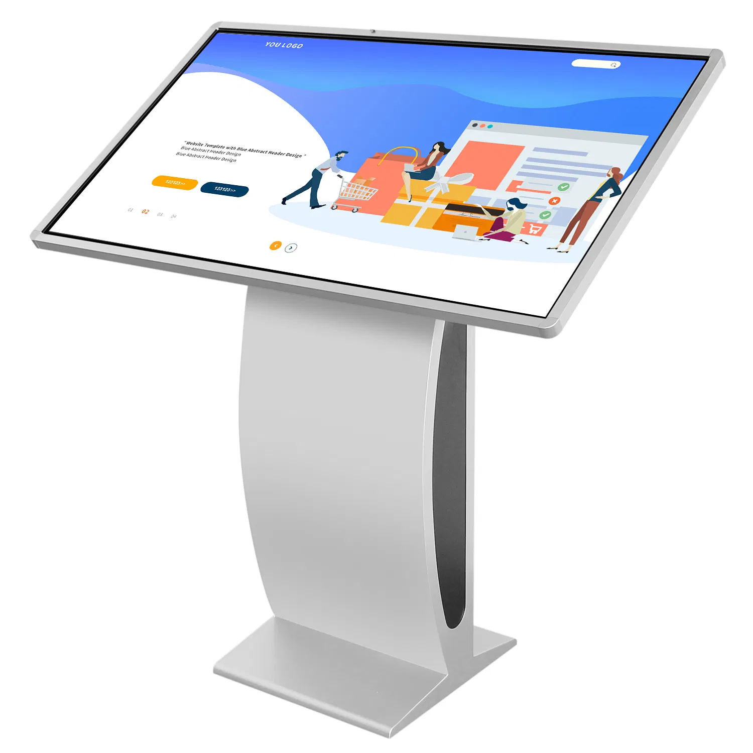 32 Inch Advertisement Kiosk LCD All in One PC Touch Screen Kiosk Digital Signage