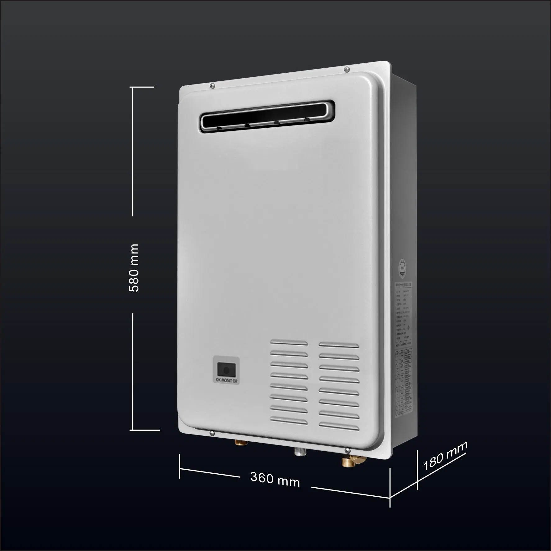 Outdoor Forcedexhaut Compact Gas Water Heater with 24L Hot Water Output