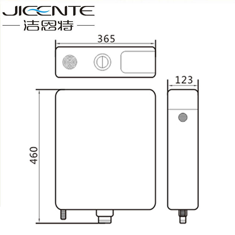 Bathroom Accessory Custom Printing Square Plastic Water Tank