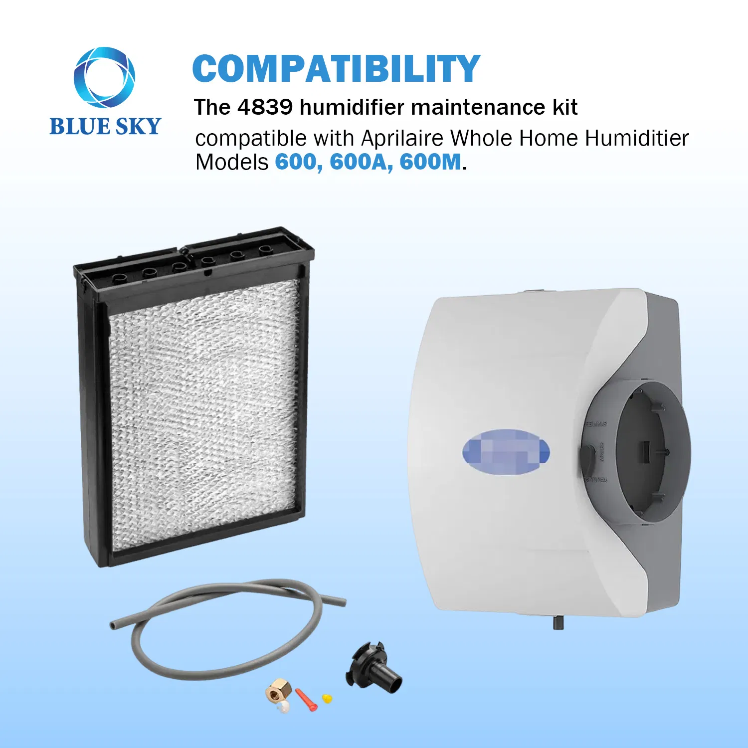 4839 Humidifier Maintenance Kit Replacement for Aprilaire 600 600A 600m Water Panel Kit for Whole House Humidifier - OEM Manufacturer Filter