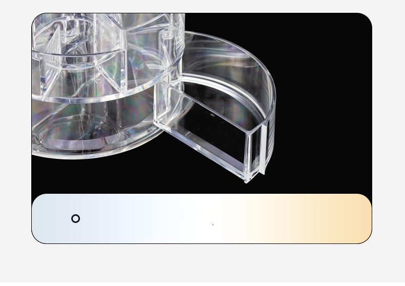 High Transparency Multi-Use Desktop Cosmetic Makeup Storage Holder 360 Degree Spinning