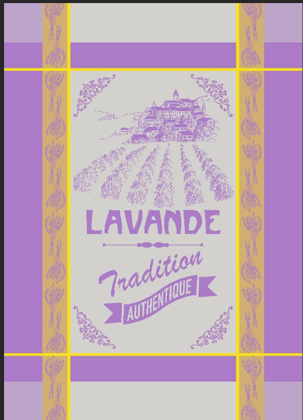 100% Cotton Purple Lavande Jacquard Yarn Dyed Kitchen Towel with Swing Tag