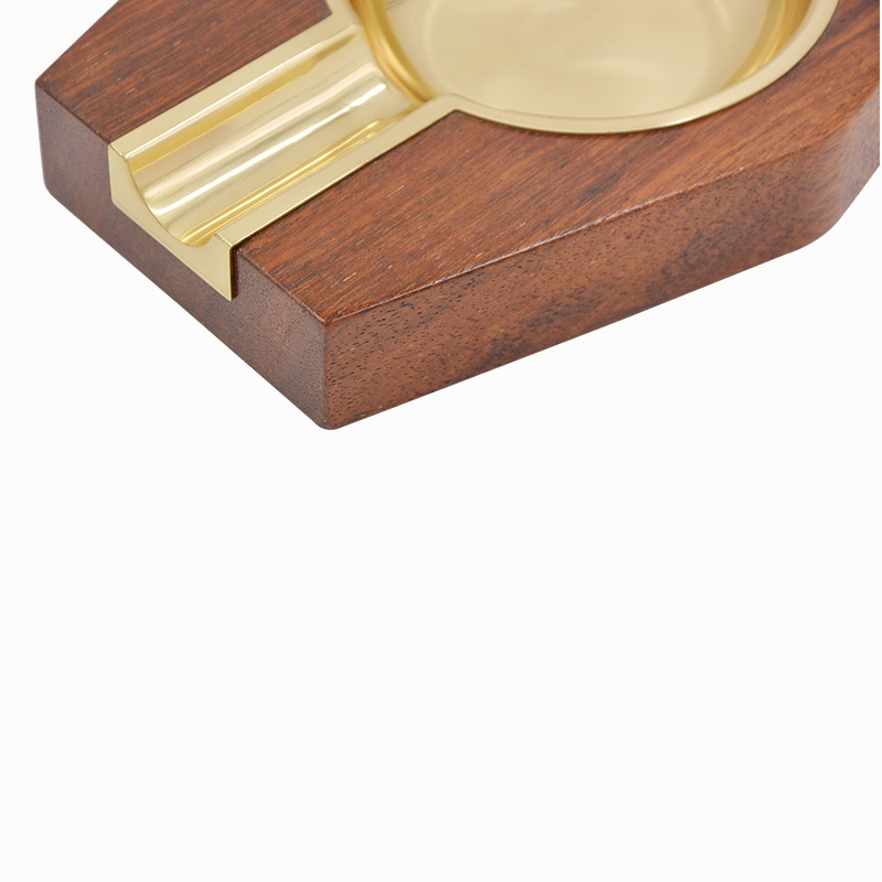 Custom Laser Engraving Clamshell Cigar Wooden Ashtray Holders