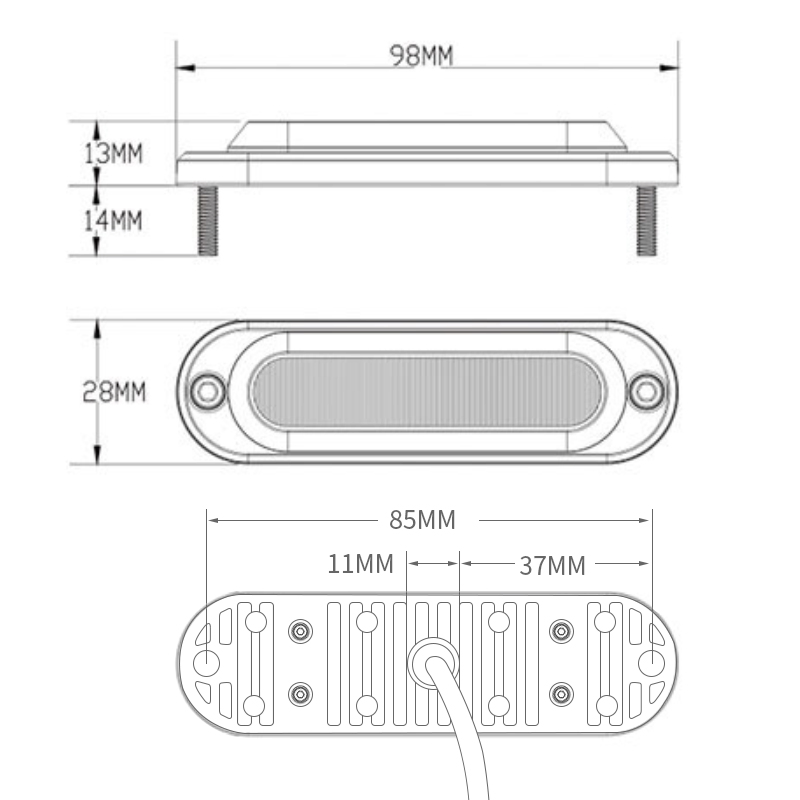 4-дюймовый светодиодный габаритный фонарь 12-30V
