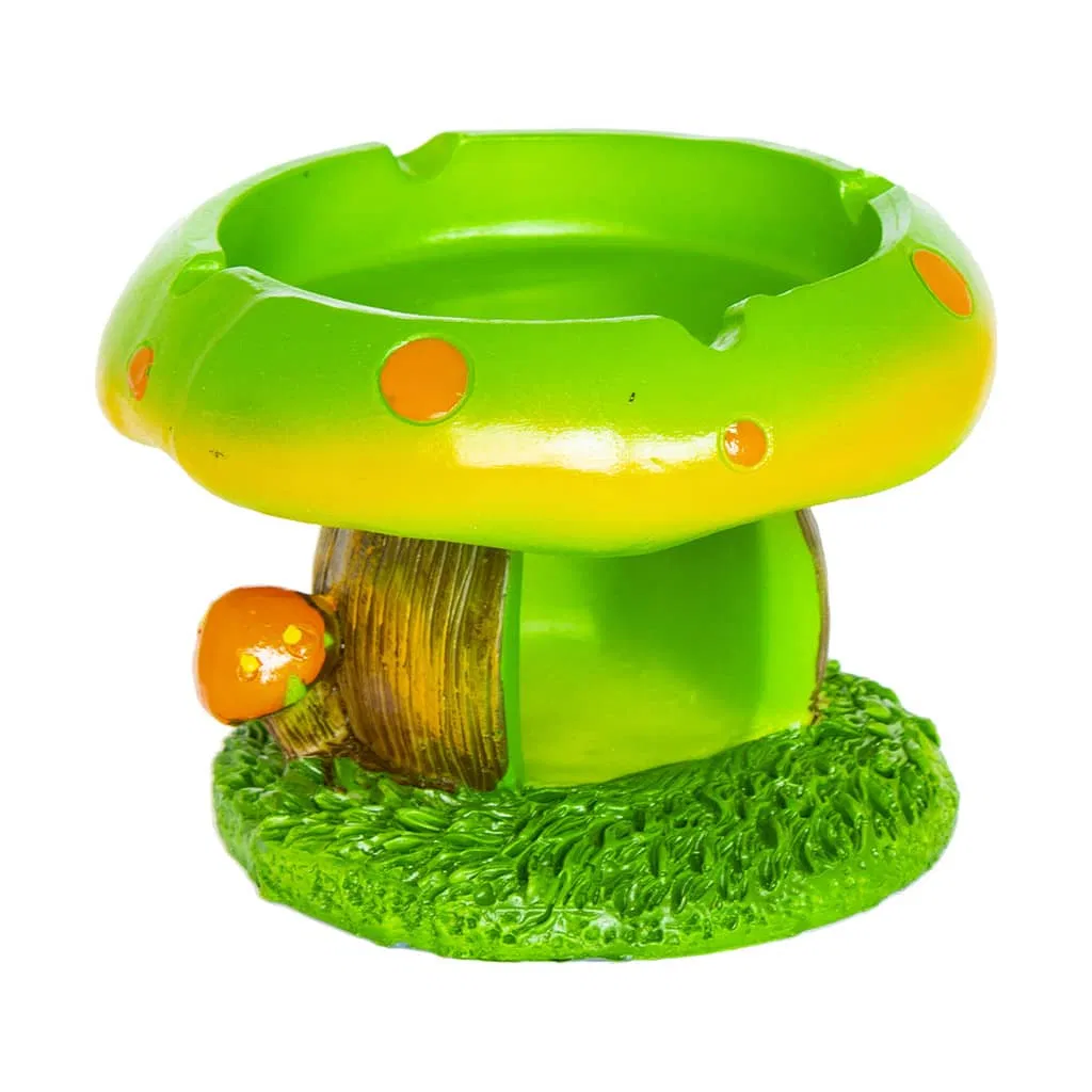 Wholesale Cute Design Mushroom Shaped Resin Ashtray with 3 Colors Smoking Accessories