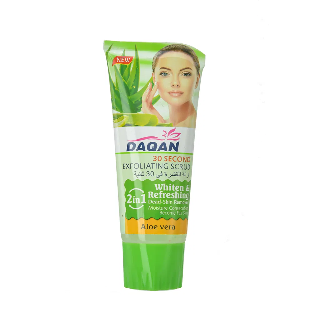 Daqan Aloe Vera Facial & Body Scrub Cream Brightening & Revitalizing Exfoliating Gel