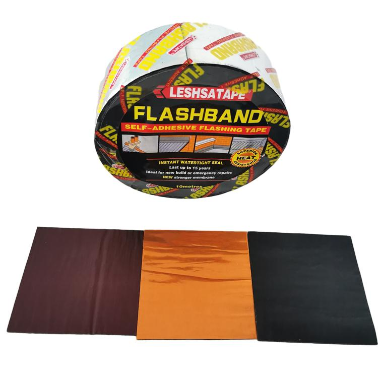 Customized Aluminum Foil Self-Adhesive Flashband Bituminous Tape Waterproof Flashing Tape