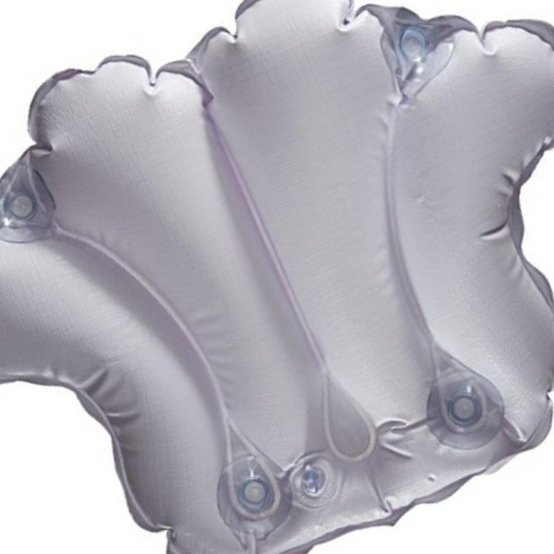 Factory Direct Sale Customization PVC Inflatable Scallop Cushion Portable Creative Bathtub Pillow