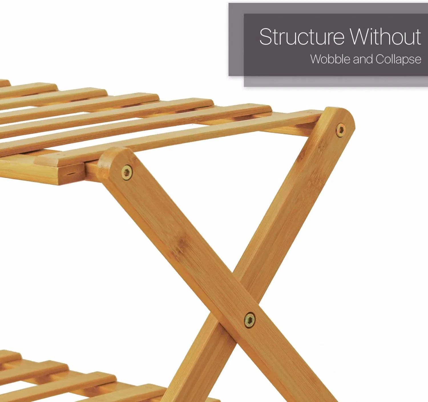 Bamboo Made Household Minimalist Living Room, Bedroom Entrance, No Need to Install Foldable Bamboo Shelves