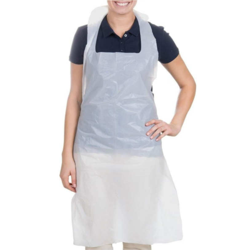 Thicken Lengthen Disposable Plastic Adults Aprons for Dinner, BBQ, Cooking, Painting