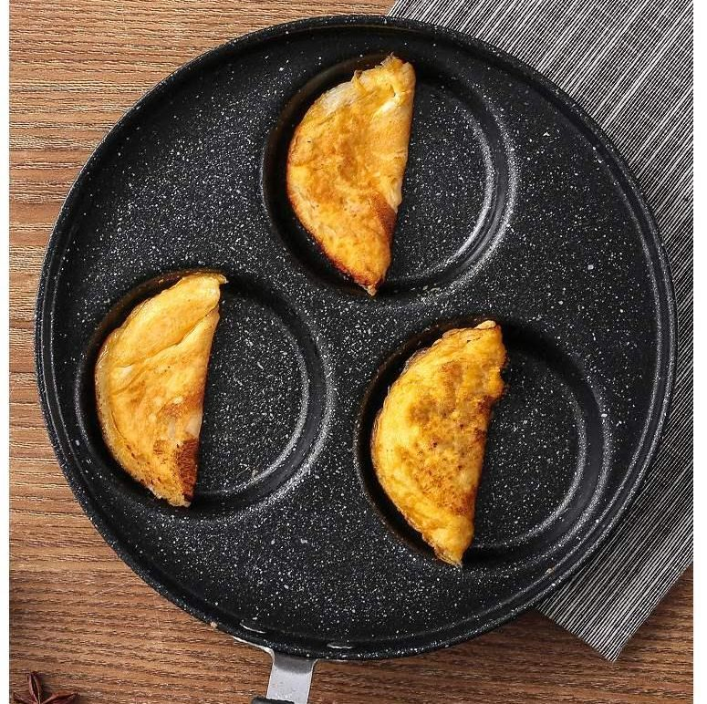 Good Maifan Stone Non-Stick Egg Fryer - Small Frying Pan for Heart-Shaped Breakfast Egg Burgers & Pancakes