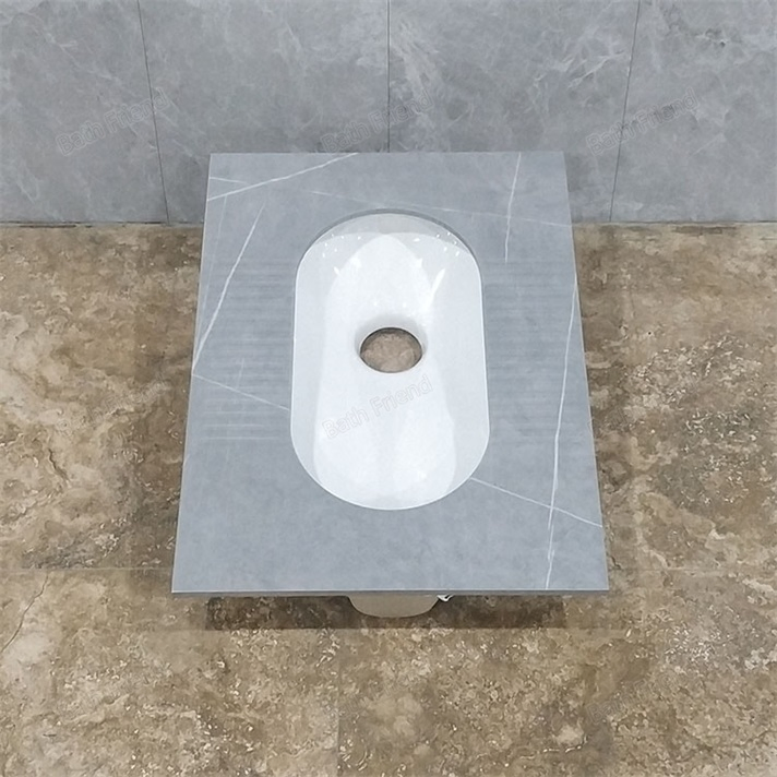 High Quality Rock Slab Ceramic Bathroom Wc Squatting Pan Wholesale Factory