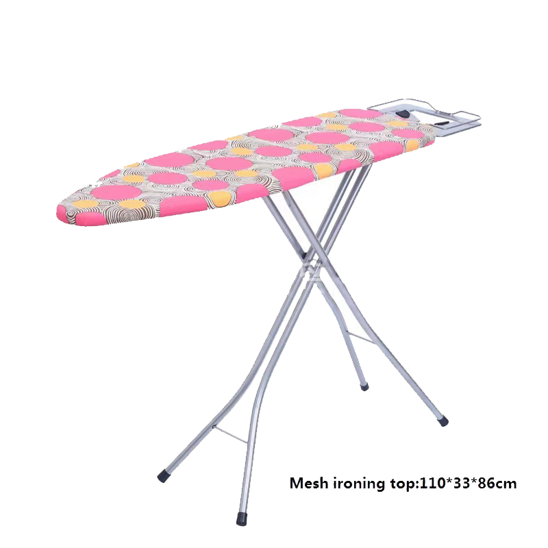 Heat Resistant Ironing Cover Adjustable Height Vintage Folding Ironing Board Dry Cleaning Ironing Board for Hotel Guest Room