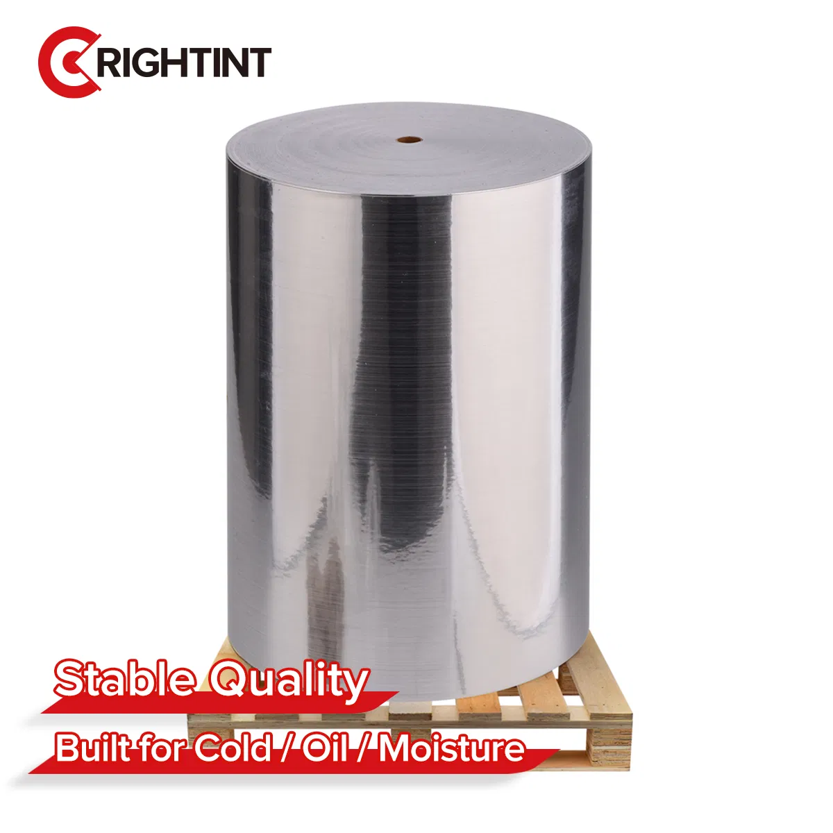 Brushed Silver PET Label Material Jumbo Roll for Premium Electronics Labels