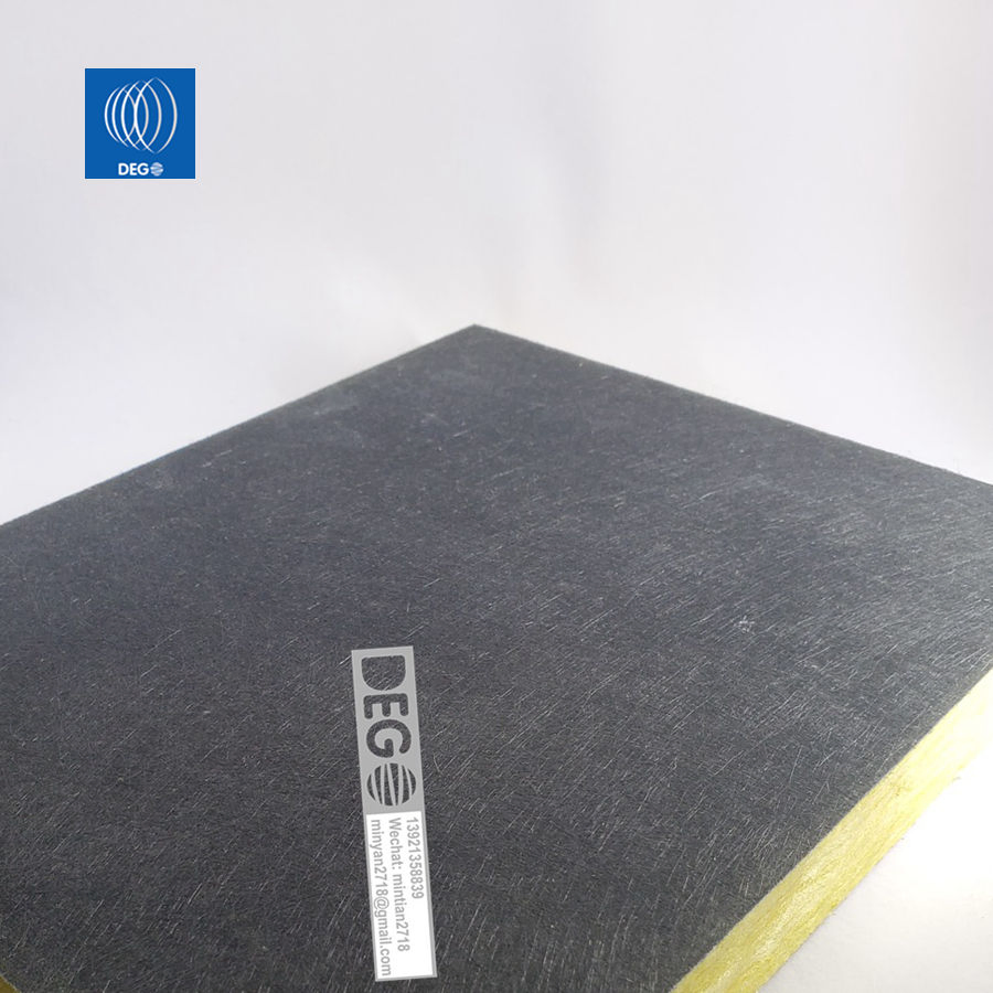 Black Fiberglass Ceiling Tile Acoustic Panels Office