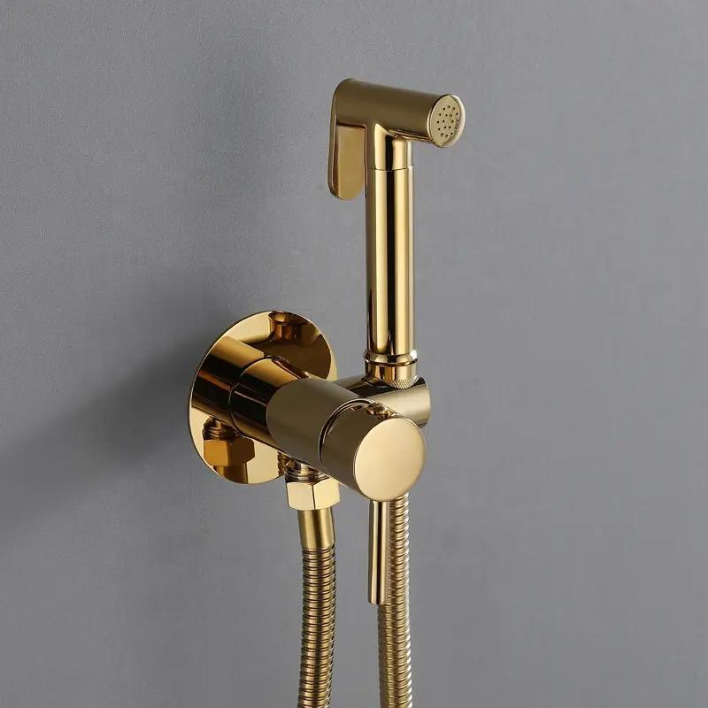 Washer Brushed Gold Cleaner and Shower Sprayer for Pet Bathroom