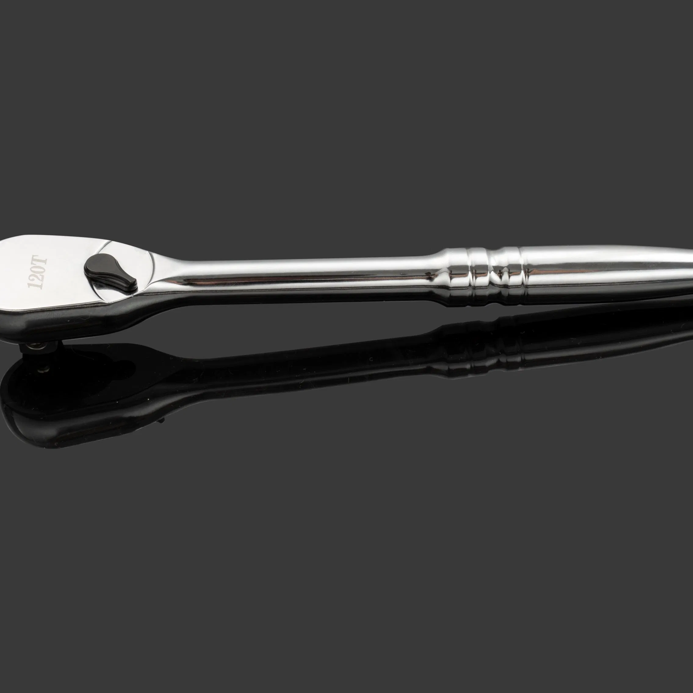 45 Tooth Straight Stubby Handle Ratchet Chromium Steel High Torque Ratchet Quick Release Button