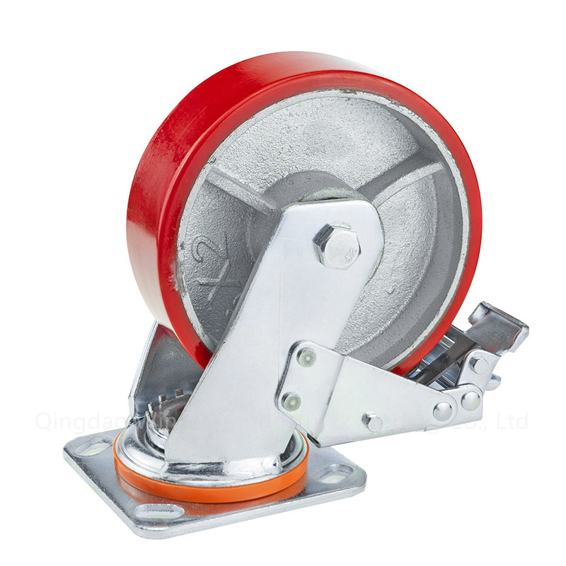 Factory Heavy Duty Caster Wheel Iron Core PU Wheel for Industrial Tools Workbench