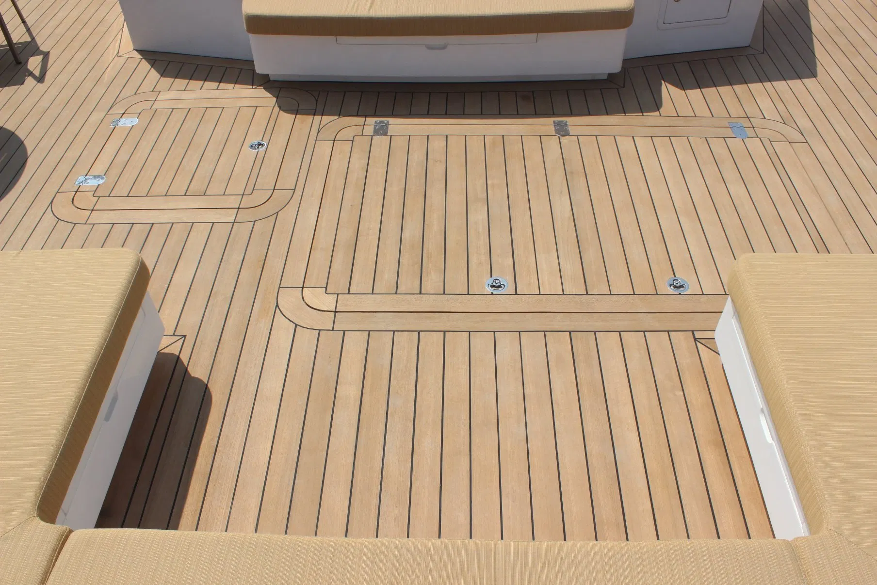 Decking Installation Finished The Source Manufacturer's Corrosion-Resistant Myanmar Teak Deck Strip