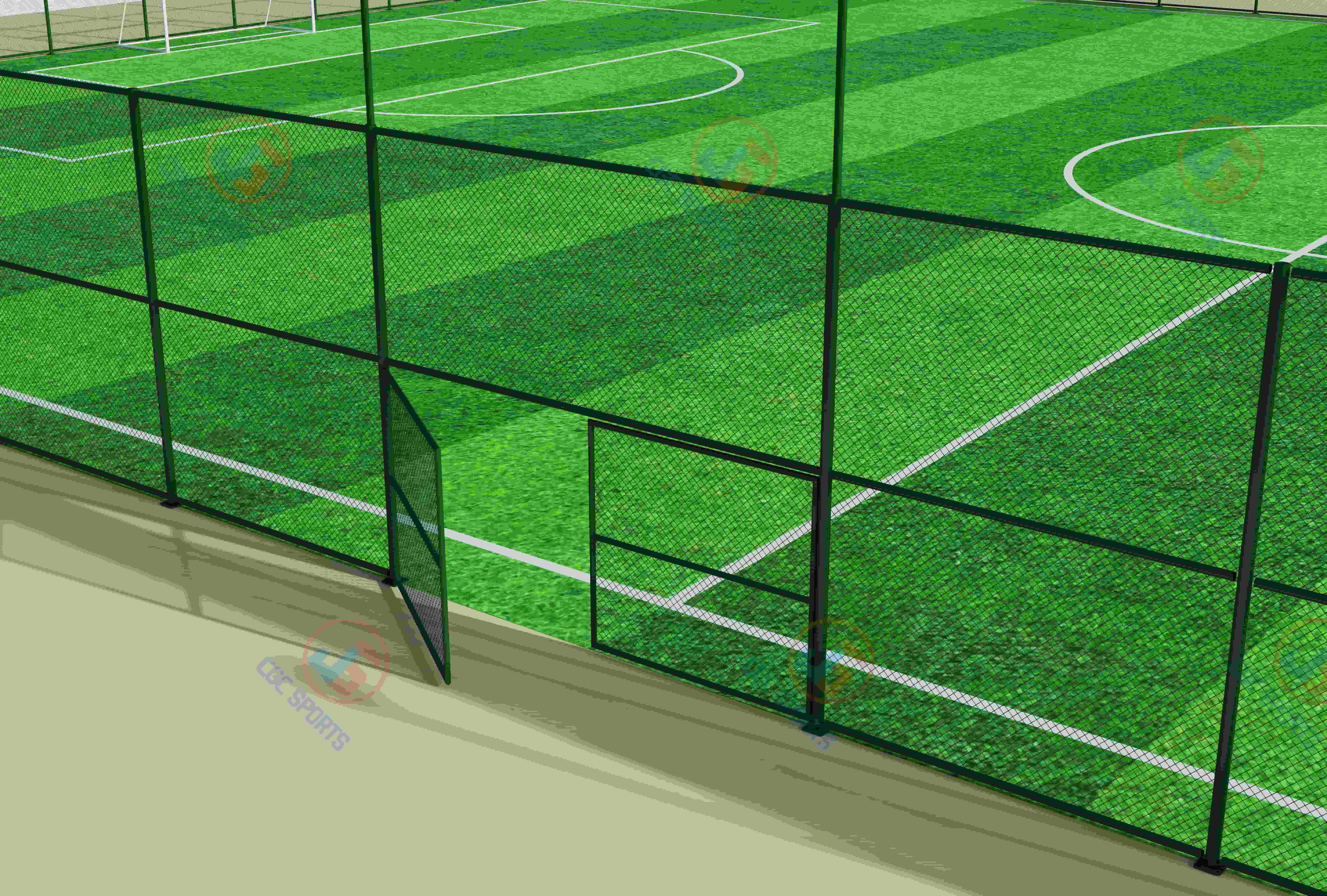 Galvanized Chain Link Fence for Sports Field Heavy Duty Metal Fence Manufacturer From China Factory Direct Supply