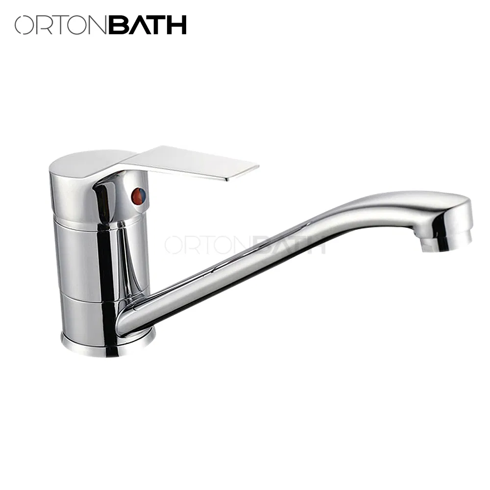 Смеситель для кухни Ortonbath с длинным поворотным изливом