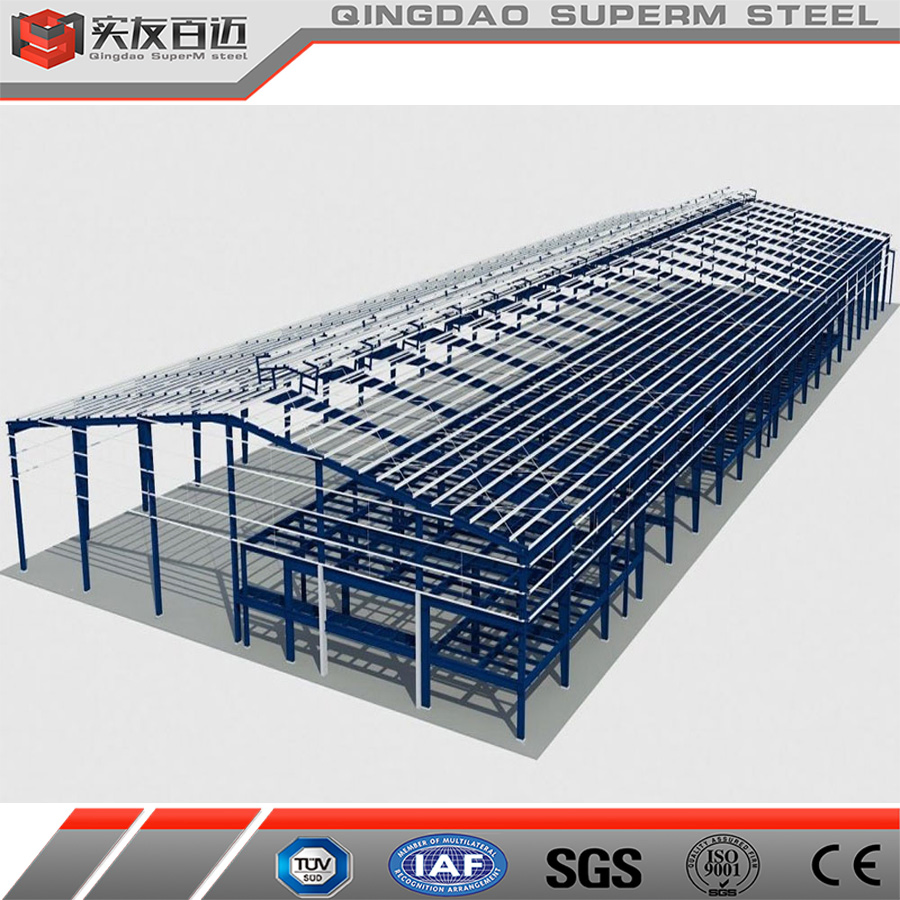 Superm Modern Prefabricated Storage Steel Structure Factory Building Fireproof Workshop