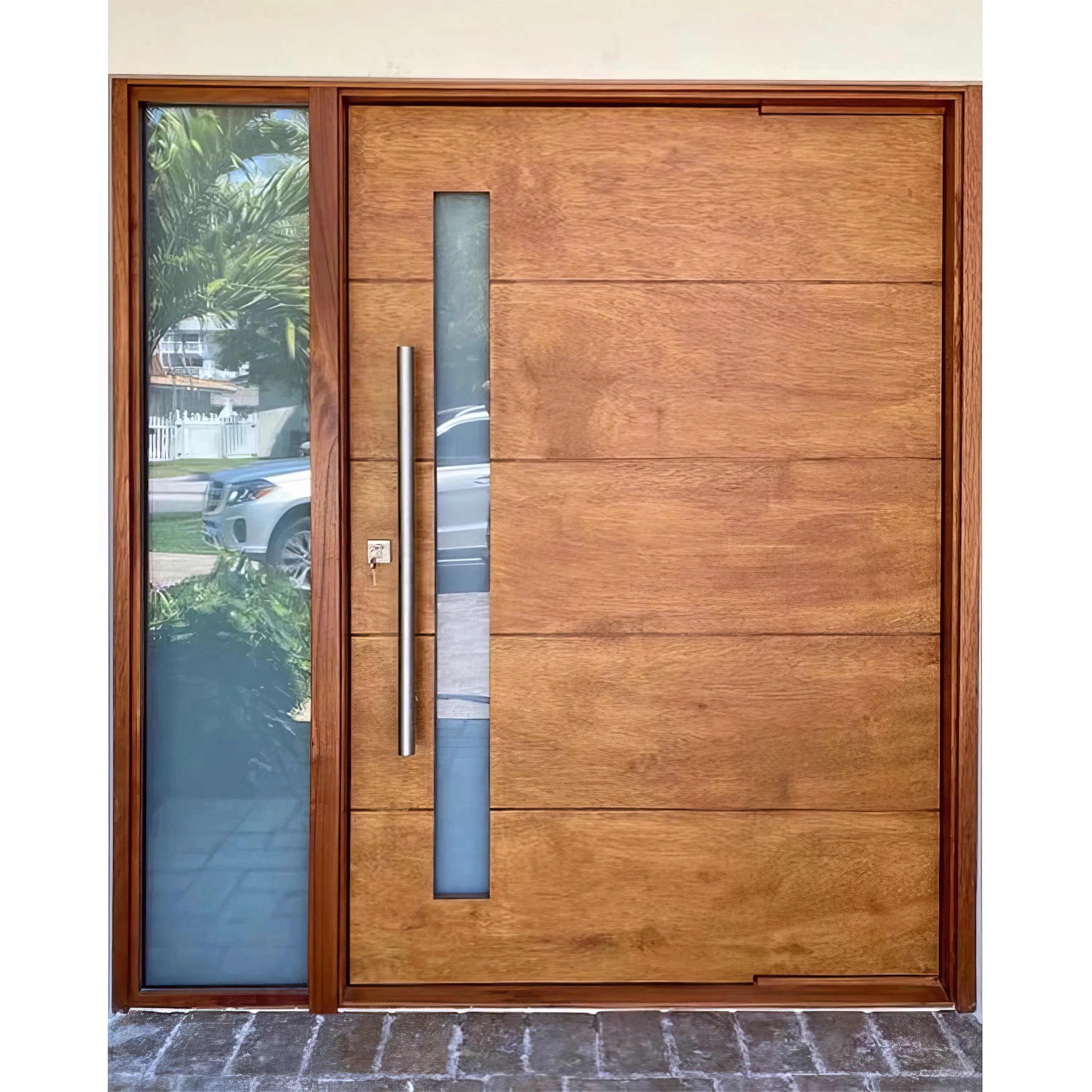 Stylish and Durable Wooden Pivot Door for Contemporary Spaces