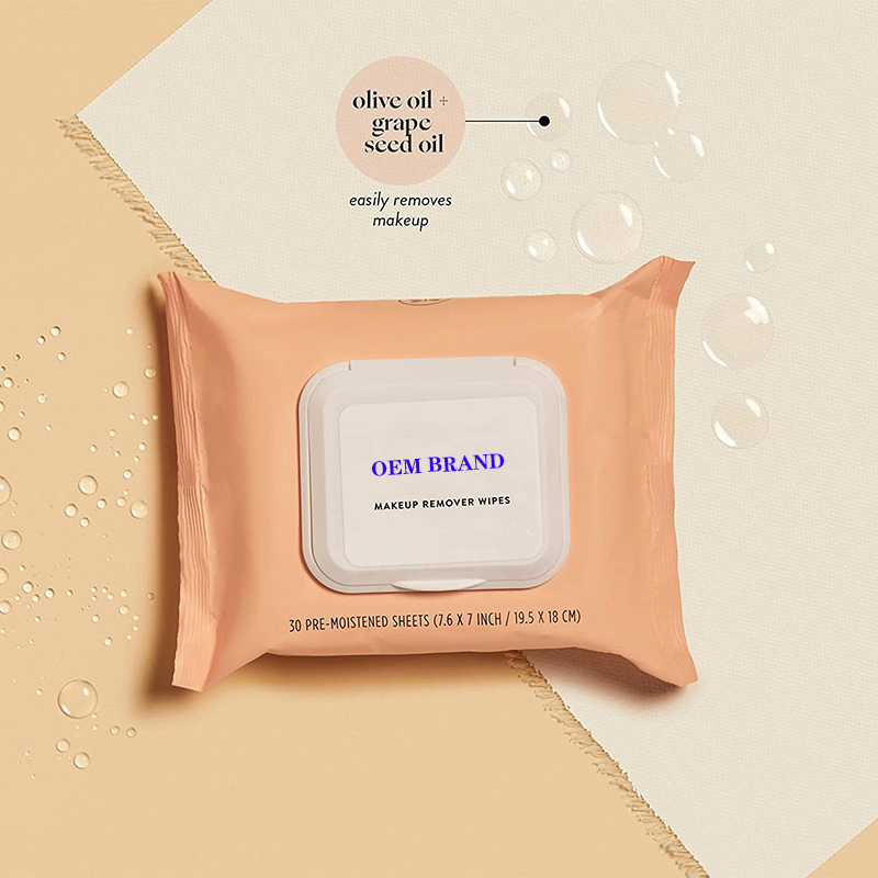 Custom Logo Face Cleaning Wipes Wholesale Make up Remover Wet Wipe