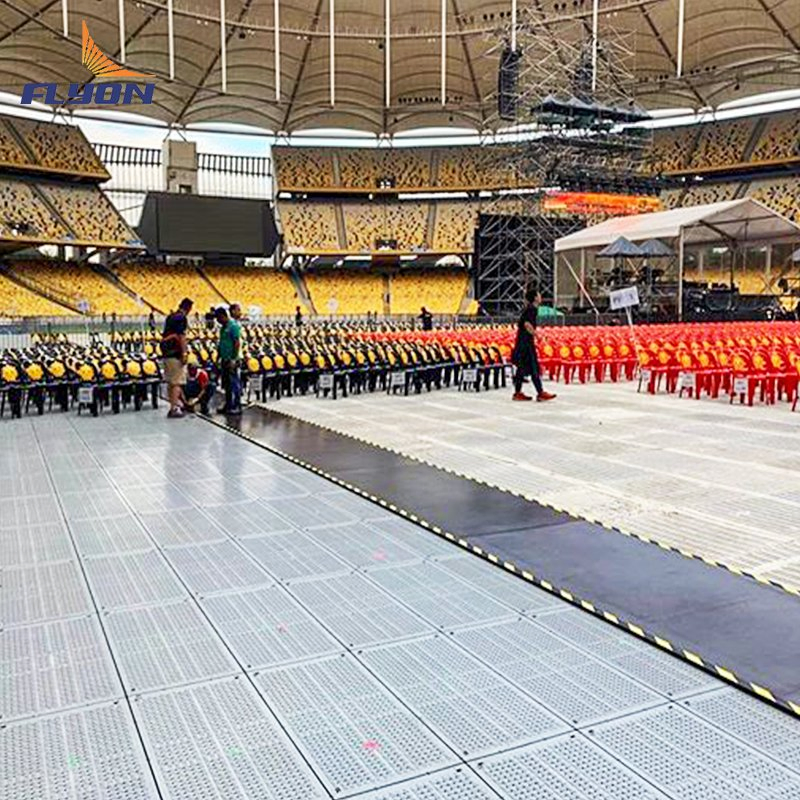 China Heavy Duty Turf Protection Mats Composite Matting Plastic Floor Tile Dance Event Flooring