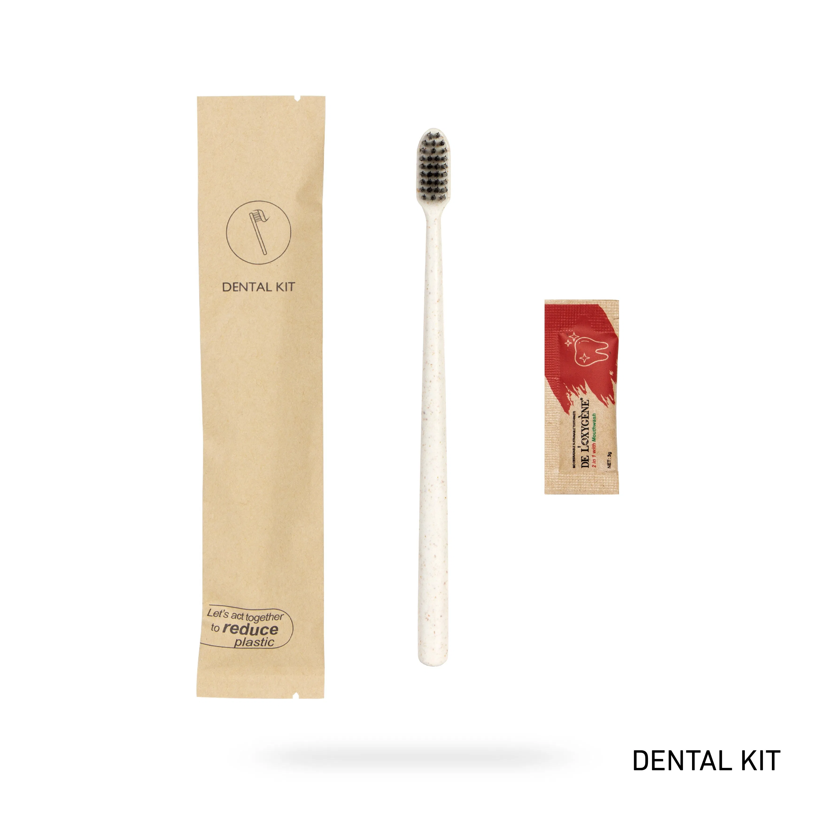 Hotel Disposable Set Homestay Guest Room Soft Bristled Straw Toothbrush Set