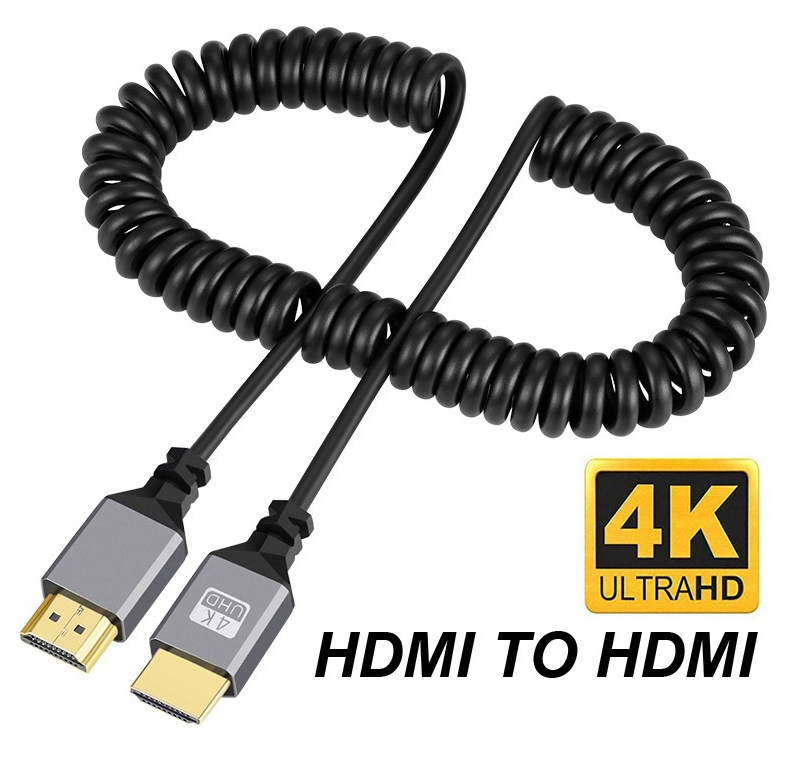 Кабель HDMI 4K 60Hz спиральный, удлинитель
