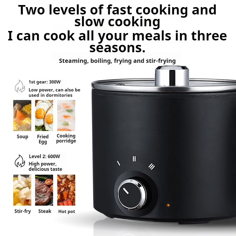 1.8L Electric Hot Pot Non-Stick Cooking Pot Multipurpose Electric Skillets