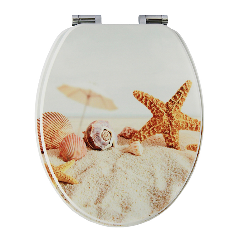 Sanipro Bathroom Attachment Modern Slow Closing Standard Round Shape Wc Toilet Lid White Molded Wood Toilet Seat Cover