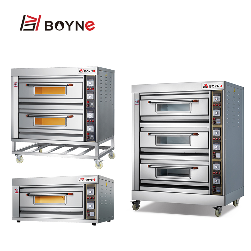 Electric 3 Layer 6 Tray Deck Oven for Baking Shop