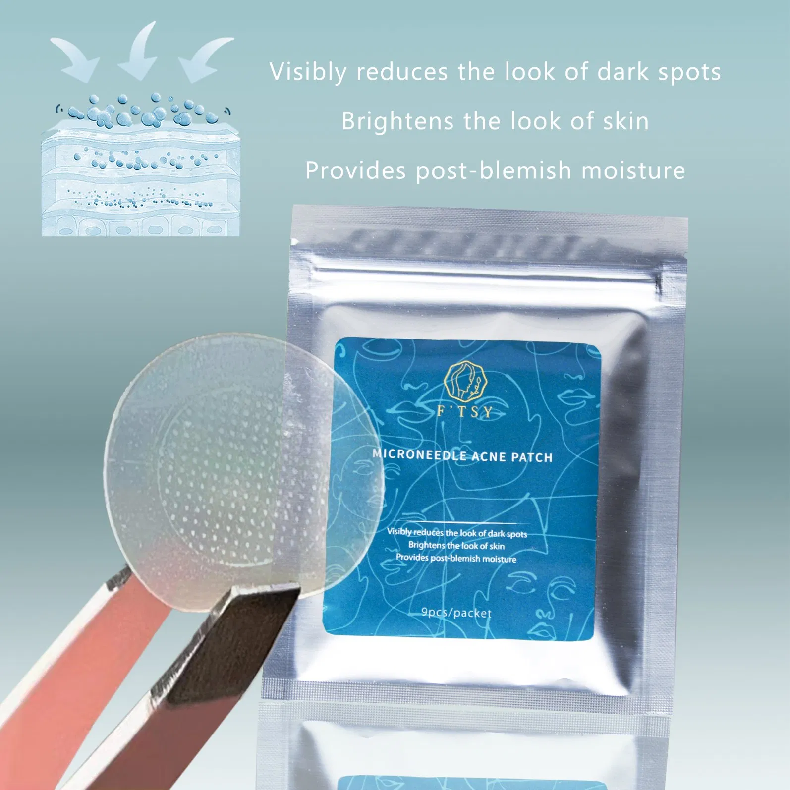 Customized Acne Spot Treatment Pimple Patch Box Face Microneedle Hydrocolloid Acne Pimple Patch