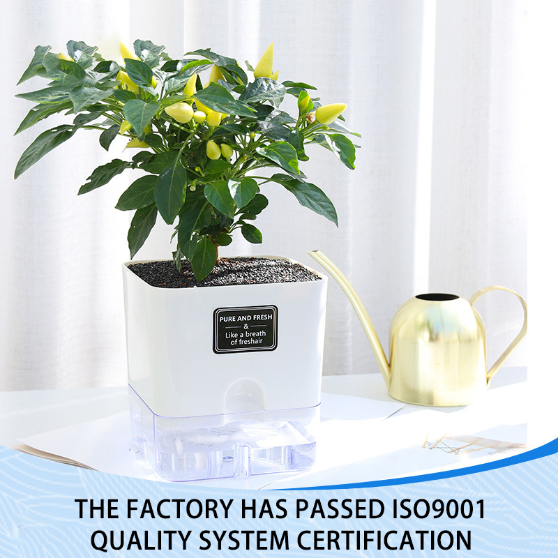 Горшок для растений двухслойный магнитный с автополивом