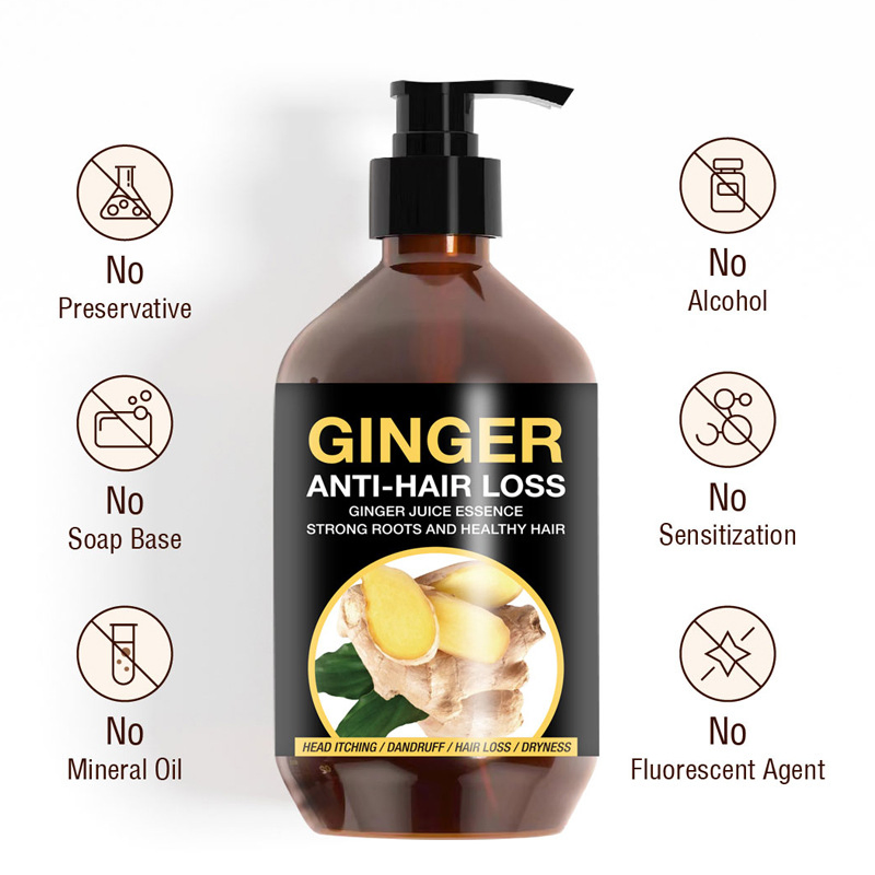 Beauty Cosmetics Hair Care Prevent Hair Loss and Moisturize Ginger Shampoo