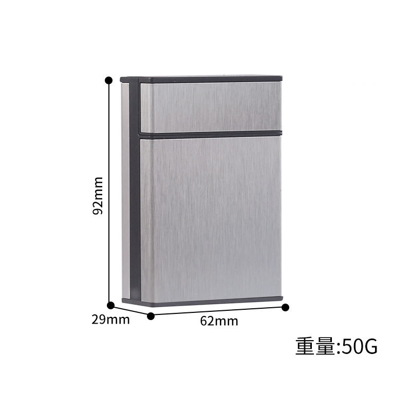 Ea446 20 Capacity Wholesale Press Type Spring Flip Open Tobacco Case for Men Luxury portable Classic Rectangle Tobacco Cases