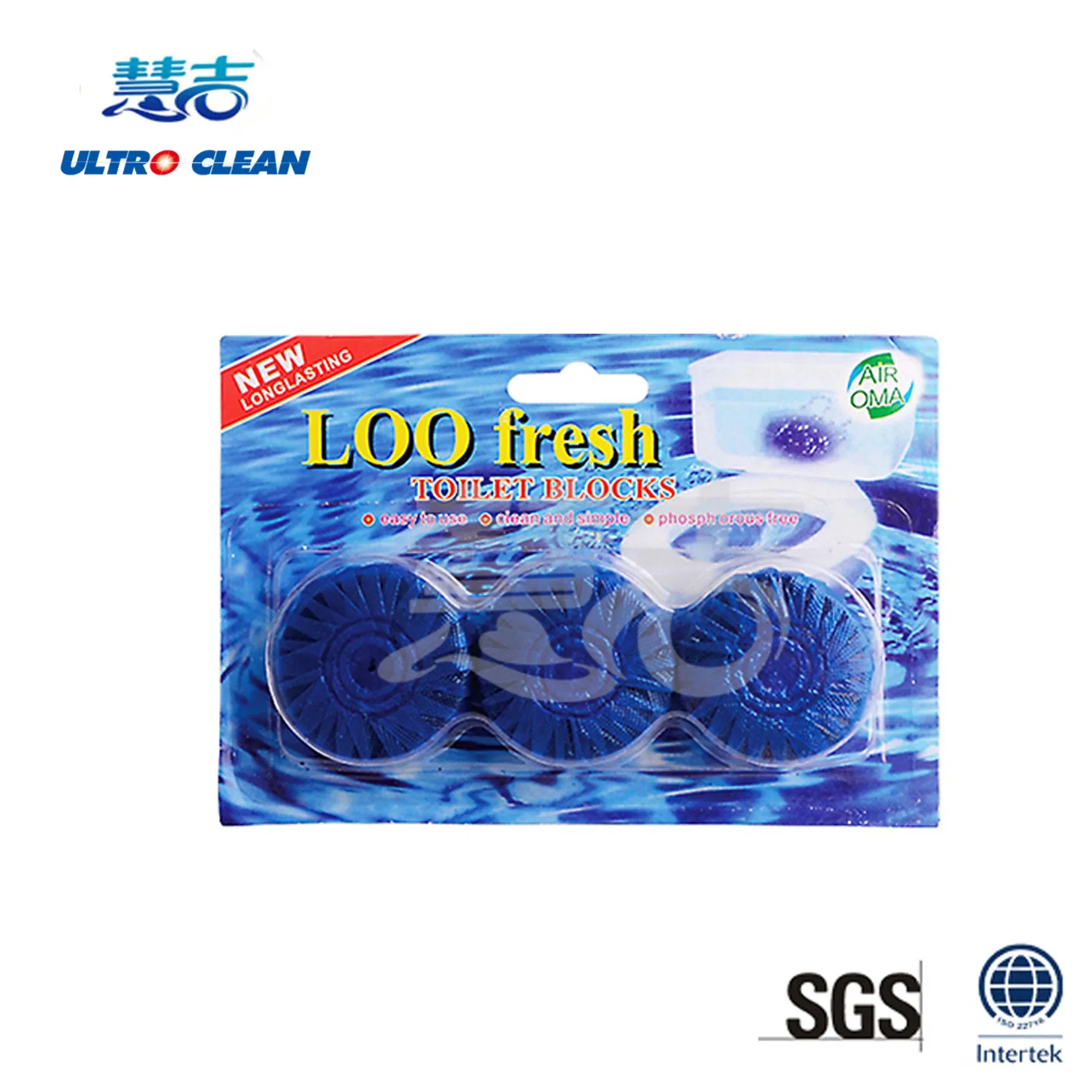 New Formula Antibacterial Blue Bubble Toilet Block