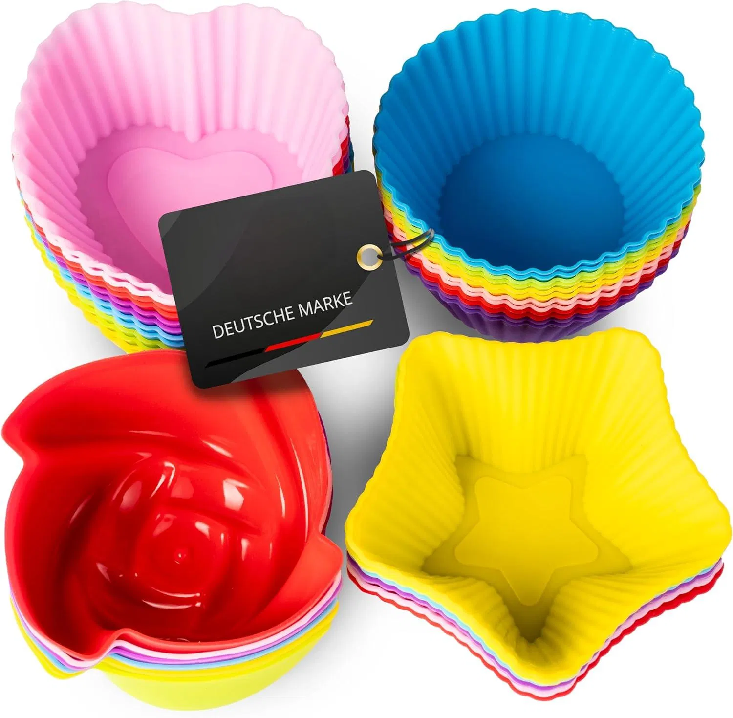 High-Quality DIY Cake Tools Multi Shaped Food Grade Silicone Round Square Muffin Moulds